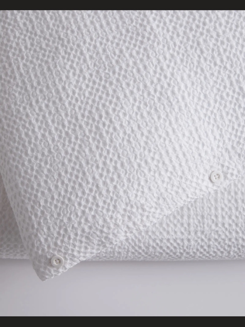 Organic Luxe Honeycomb Duvet Cover - King Size White NWT